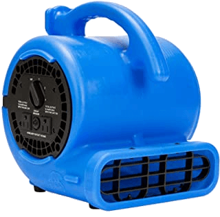 Professional air mover used during basement mold remediation